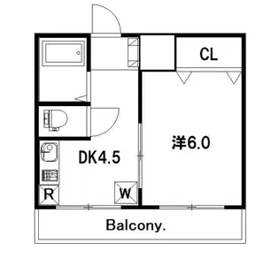 ツーエムビル勝山【4階】の間取り