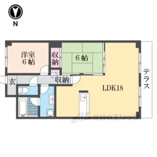 メゾン田井新町【1階】の間取り