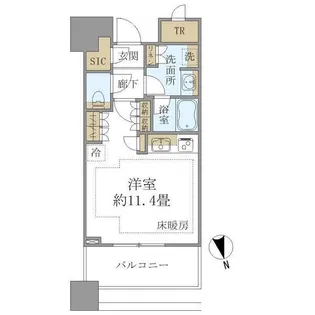 白金ザ・スカイ東棟【6階】の間取り