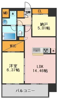プレジオ新小岩EURO【7階】の間取り