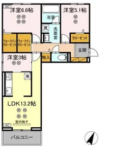 アリッサム 1【2階】の間取り