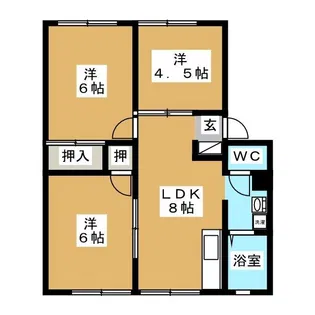 メゾンド杏里【1階】の間取り
