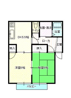 グレーセルハイツ壱番館【2階】の間取り