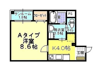 MilesII(マイルスII)【2階】の間取り