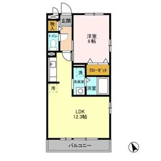 クレインコート弐番館【3階】の間取り