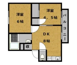 A APARTMENT NISHIICHI【2階】の間取り