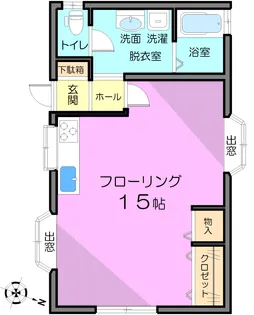ヒルサイドフラットA【2階】の間取り