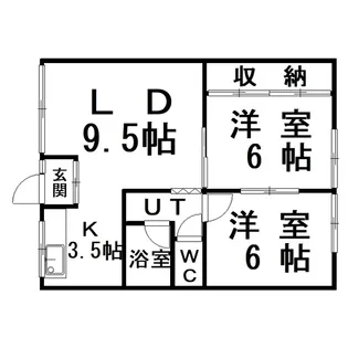 イオボヌール釧路1【1階】の間取り