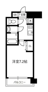 アドバンス難波南シャルム【11階】の間取り