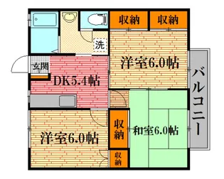 広島県広島市安佐南区川内1【アパート】の間取り