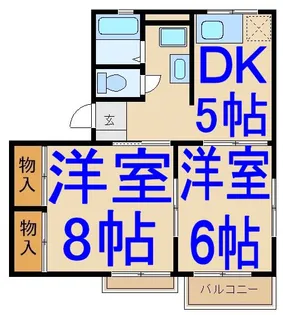 メープルA【2階】の間取り