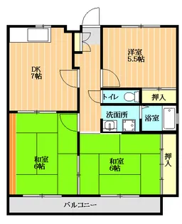 エトワール四方寄【2階】の間取り