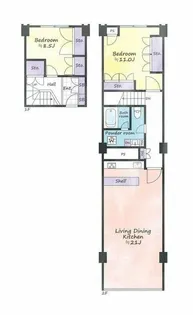 ニュー赤坂コーポラス【7階】の間取り