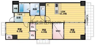 インプルーブ天満橋(旧ロフティネススクエア【2階】の間取り