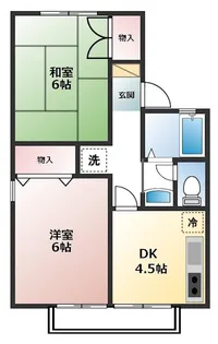 クイーンズ4【1階】の間取り