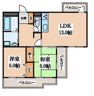 ルルド今米【4階】の間取り