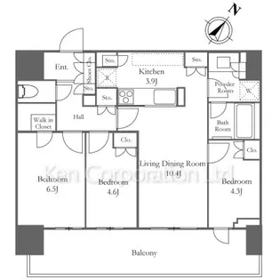 3LDKの間取り画像