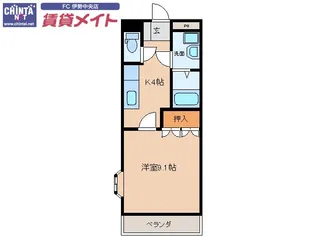 フォレストガーデン利平治【2階】の間取り