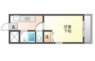 1Kの間取り画像