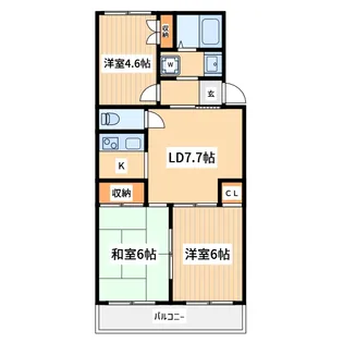 神奈川県座間市東原5【マンション】の間取り