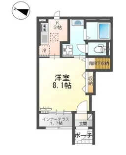 広島県福山市南蔵王町2【アパート】の間取り