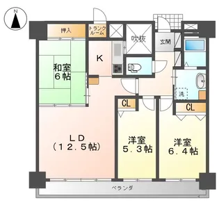 ネオハイツ清明町壱番館【10階】の間取り