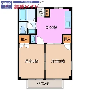 ファミール大口 A棟【1階】の間取り