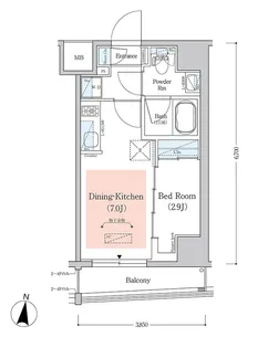 アーバネックス西新宿II【3階】の間取り