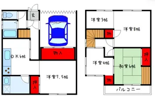 大阪府堺市西区堀上緑町2【一戸建】の間取り