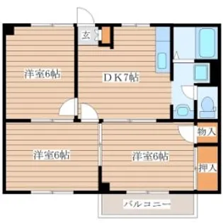 パラメーゾンA【2階】の間取り