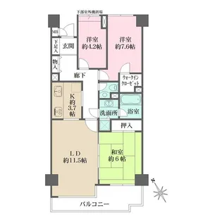 藤和江ノ島ホームズステージII【2階】の間取り