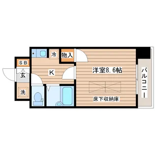 ルーメスト原町【4階】の間取り