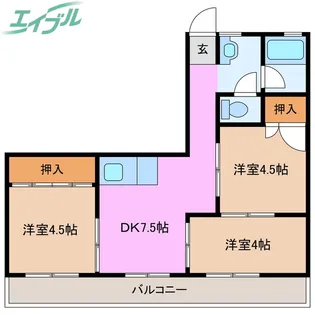 祇園ハイツ伍番街【4階】の間取り