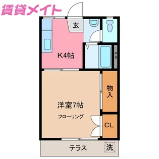 グリーンパーク A棟【1階】の間取り