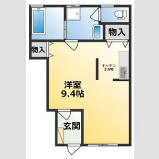 1Kの間取り画像