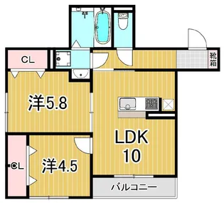 セレスティア西綾瀬【3階】の間取り
