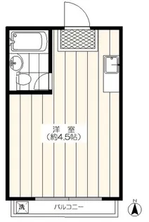 1Rの間取り画像