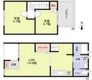 大阪府大阪市阿倍野区阿倍野筋5【一戸建】の間取り