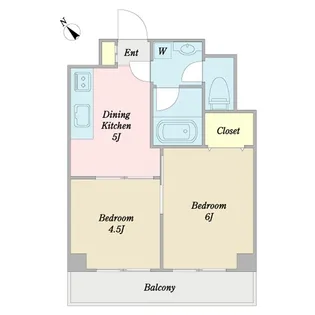 ツインコーポラス【6階】の間取り