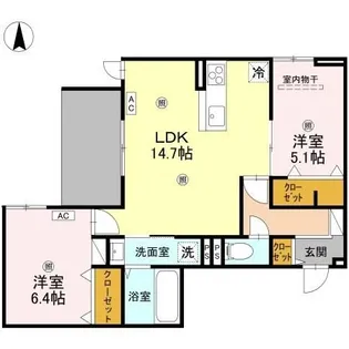 Green Village【1階】の間取り