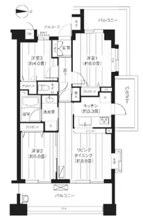 東京都江東区南砂1【マンション】の間取り