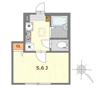 東京都新宿区西新宿5【アパート】の間取り