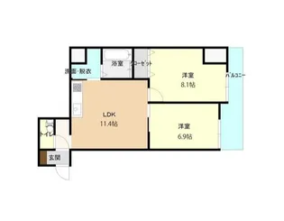 コンチネンタル星井町【4階】の間取り