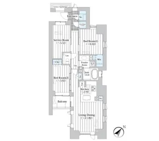 ザ・グランクラッセ日本橋イースト【4階】の間取り