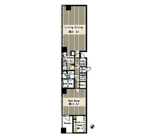 パークルージュ赤坂檜町【13階】の間取り