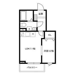 メリディアン泉ケ丘Solana【1階】の間取り