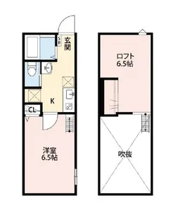 プレミアハイツ六町【2階】の間取り