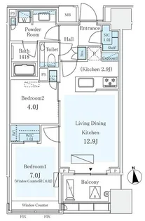 パークコートザ・三番町ハウス【11階】の間取り