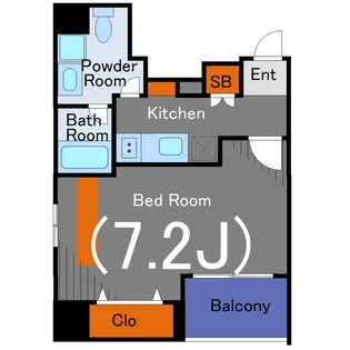 東京都中央区東日本橋2【マンション】の間取り