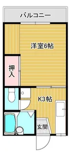 コーポひまわり【1階】の間取り